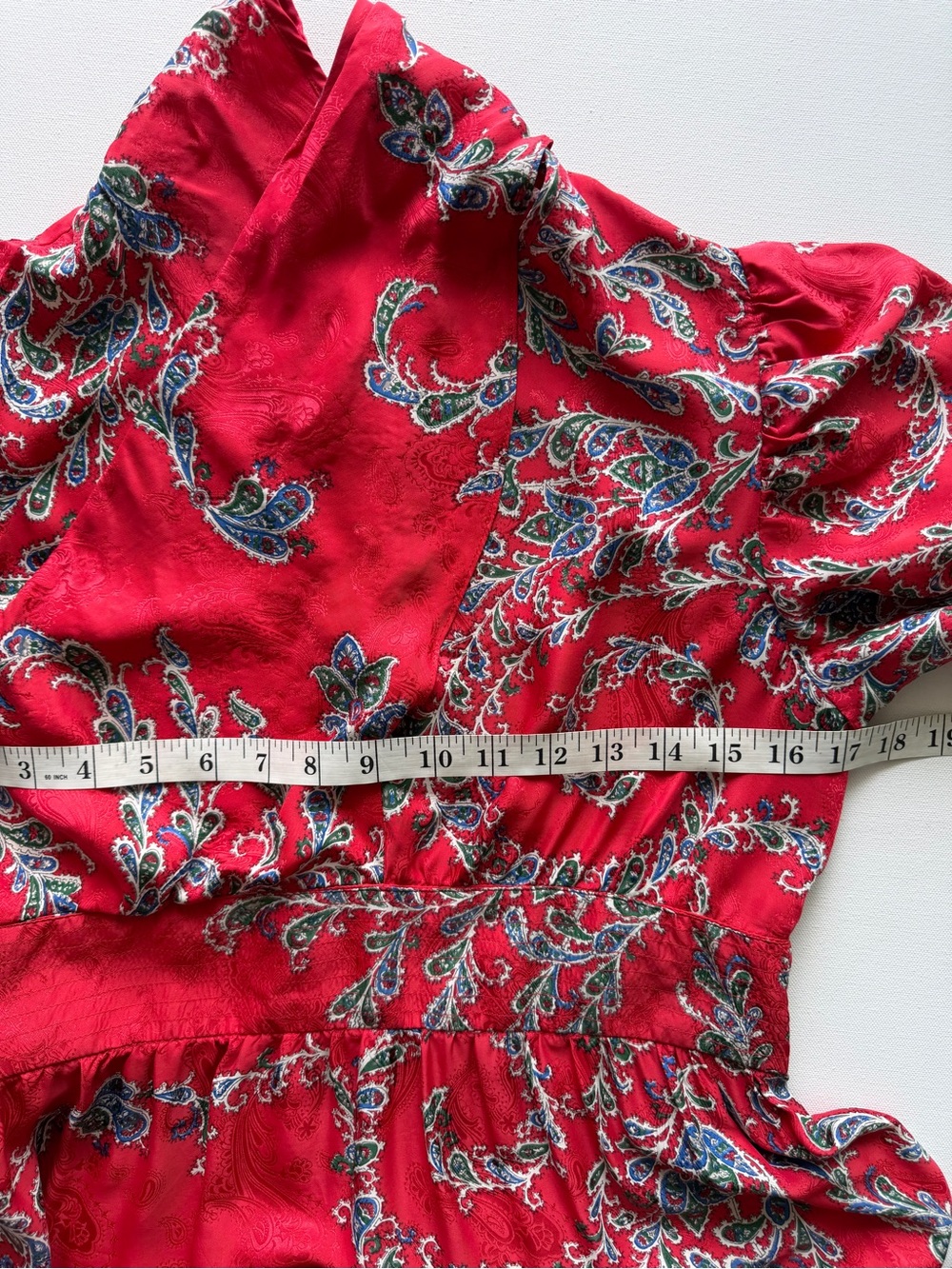 Sandro Tali Red Printed & Draped Satin-Jacquard Mini Dress, Size 40 - Picture 8 of 11